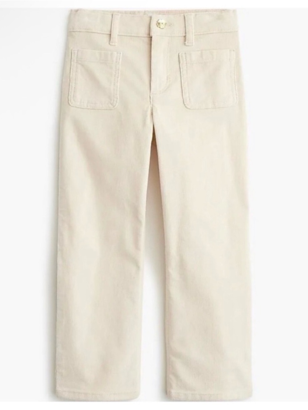 J. Crew Crewcuts Girls' Patch-Pocket Wide-Leg Corduroy Pant Size 10
